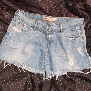 Hollister distressed denim shorts